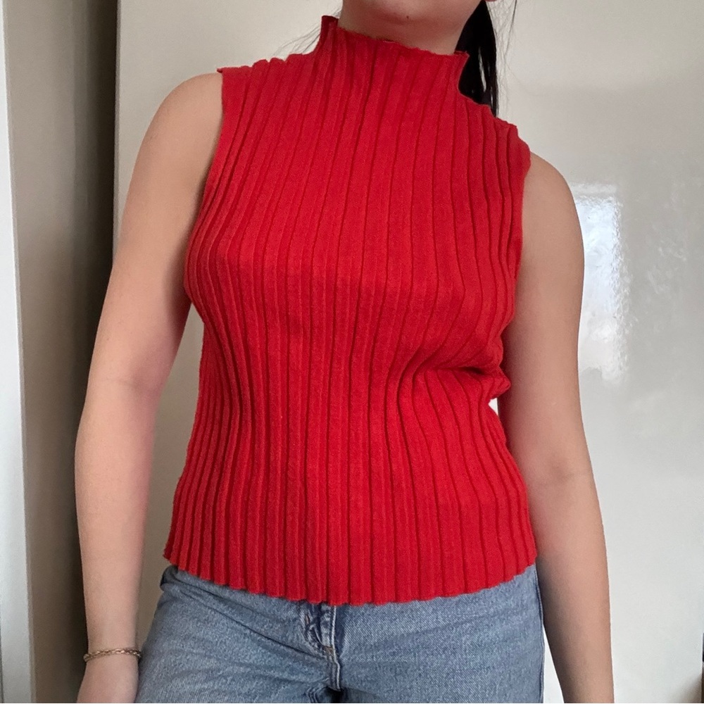 Dynamite Vibrant orange Sleeveless Knit Top